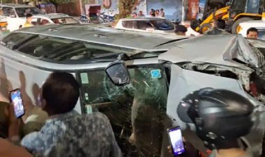 पटना में एक साथ टकराई 3 गाड़ियां, 11 लोग घायल