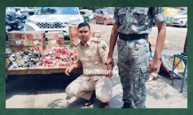 बिहार: पुलिस लिखी कार, अंदर दरोगा की वर्दी पहने बैठा शख्स; और अवैध शराब की तस्करी